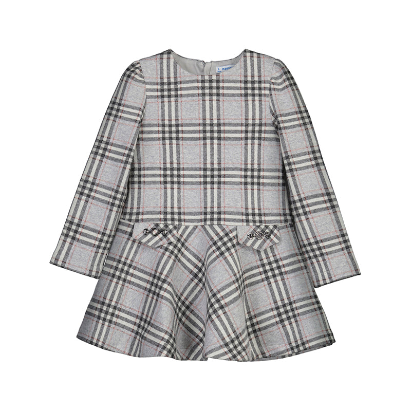 Mayoral - knit dress silver blocked