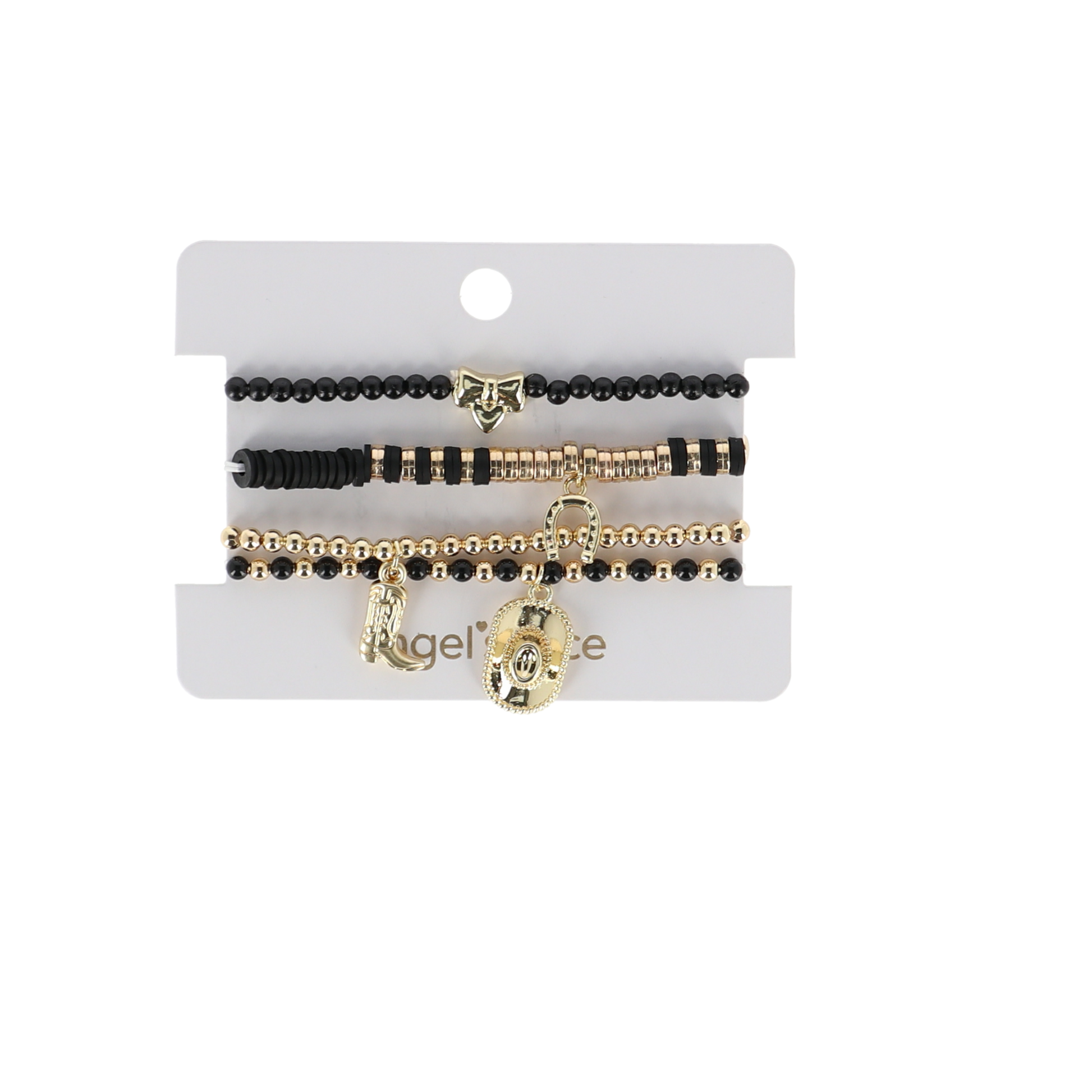 Angel’s face - bracelet set black/gold
