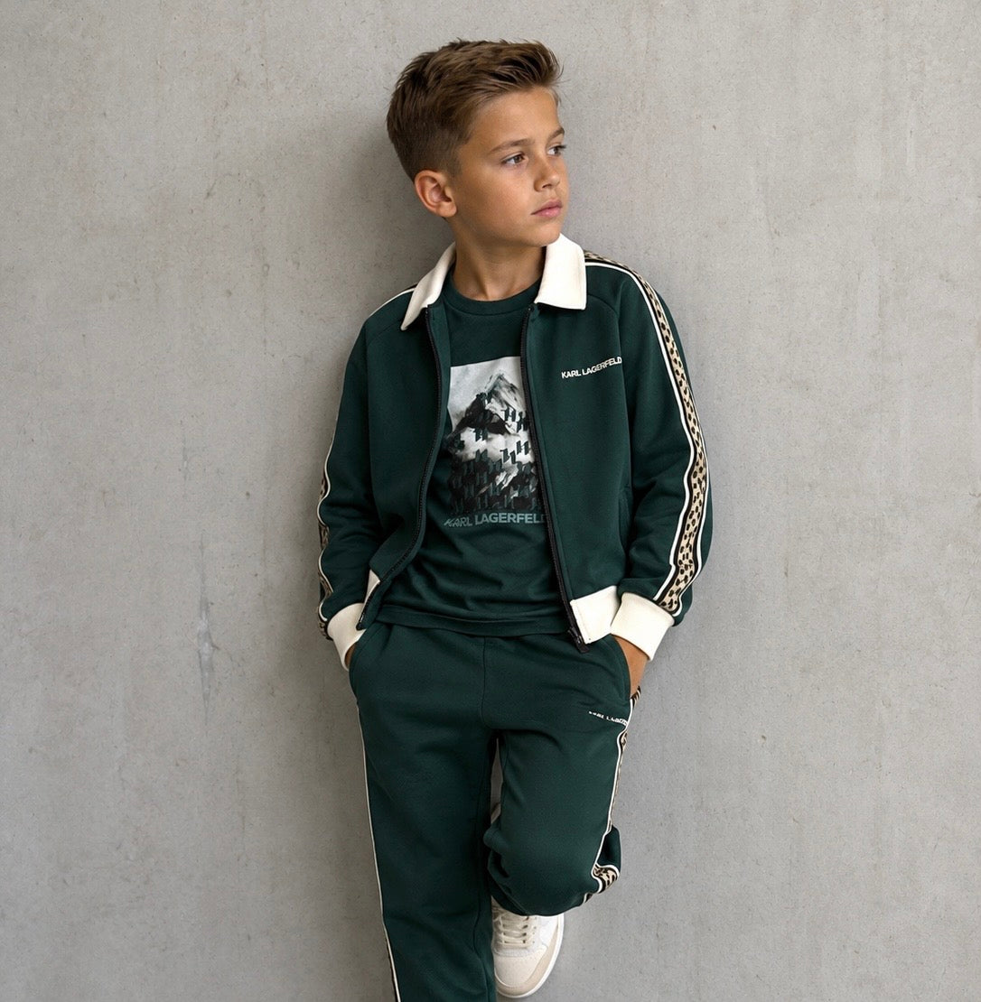 Karl Lagerfeld - joggingpak groen 3 delig