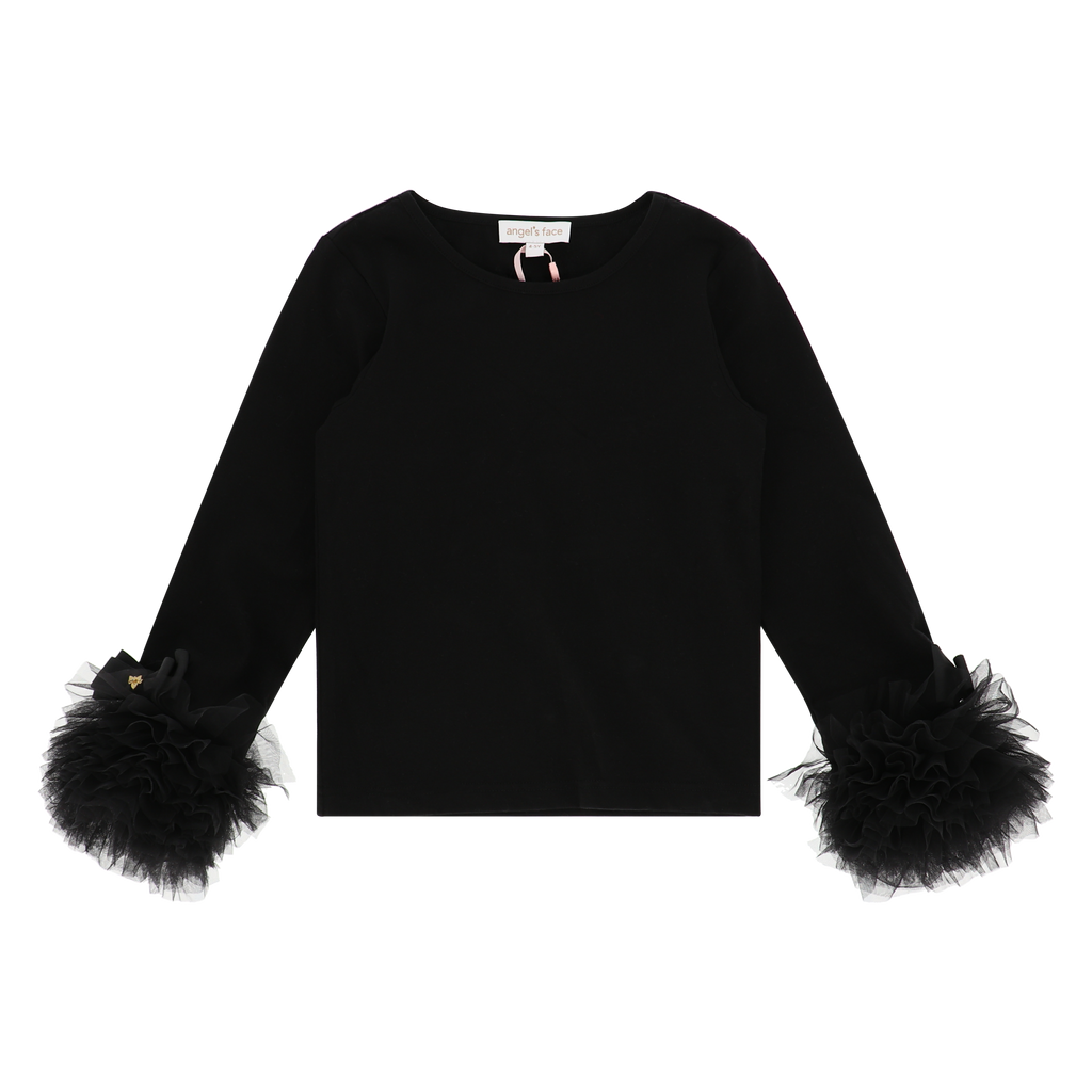 Angel’s face - Dua tulle cuff top black