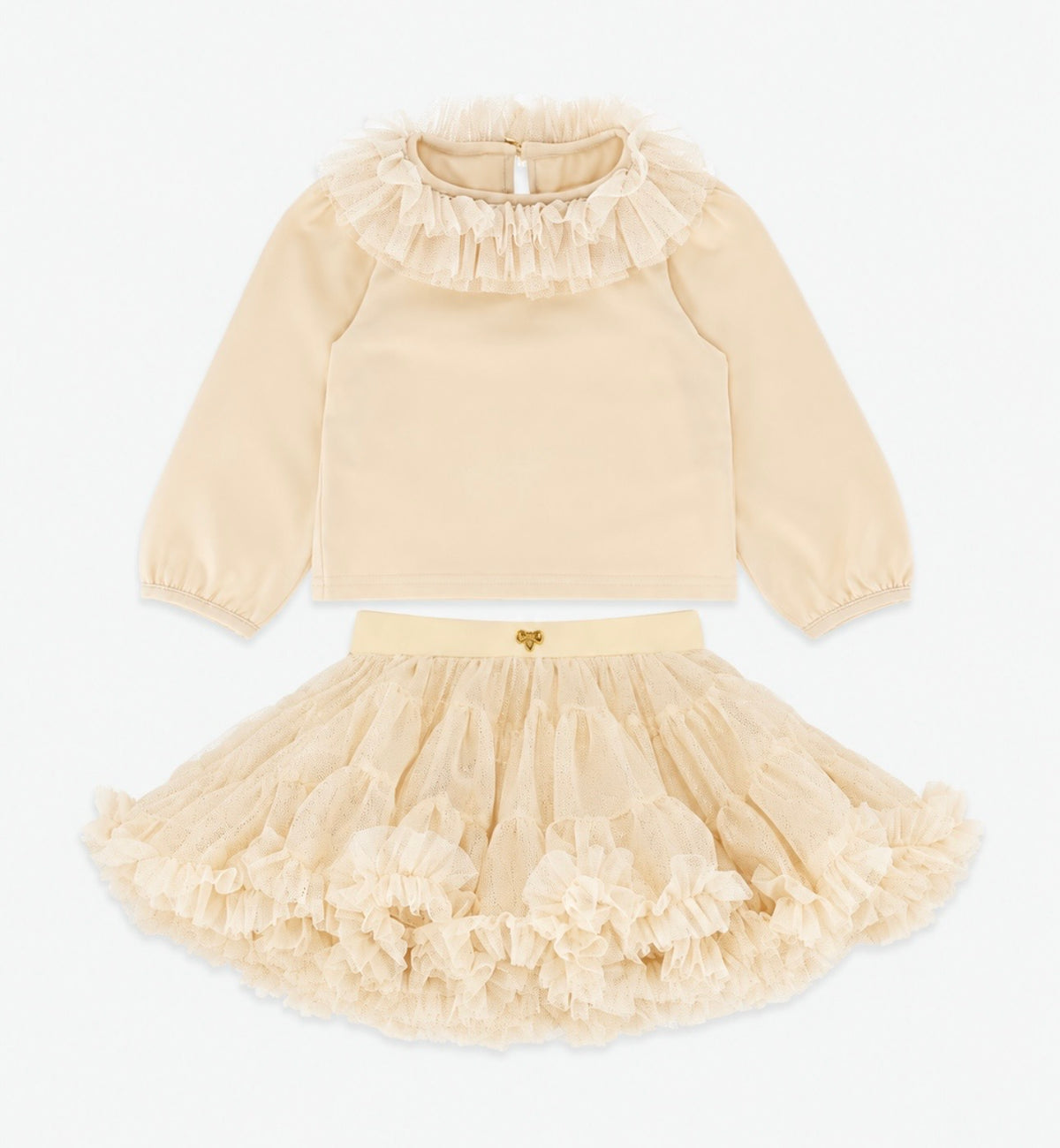 Angels Face - tulle rok set beige
