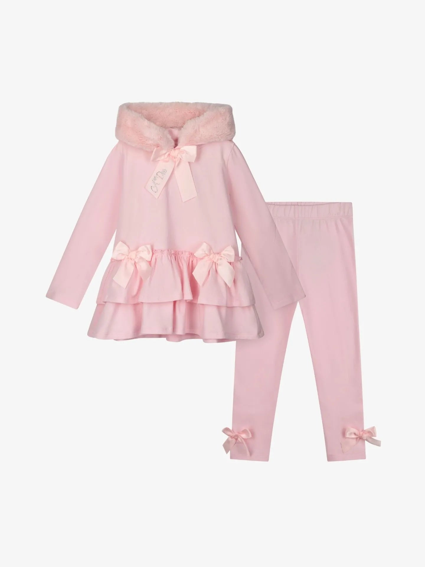 A’Dee - Alina fur hood leggingset pale pink