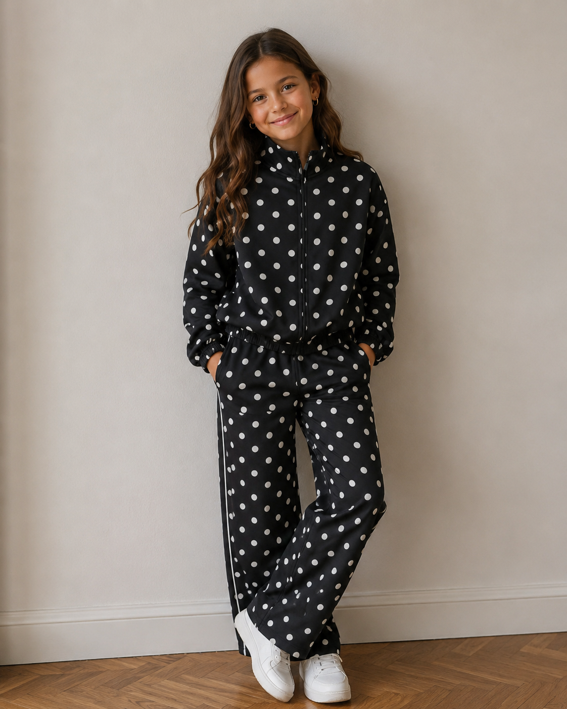 Polka Dotty set zwart/wit