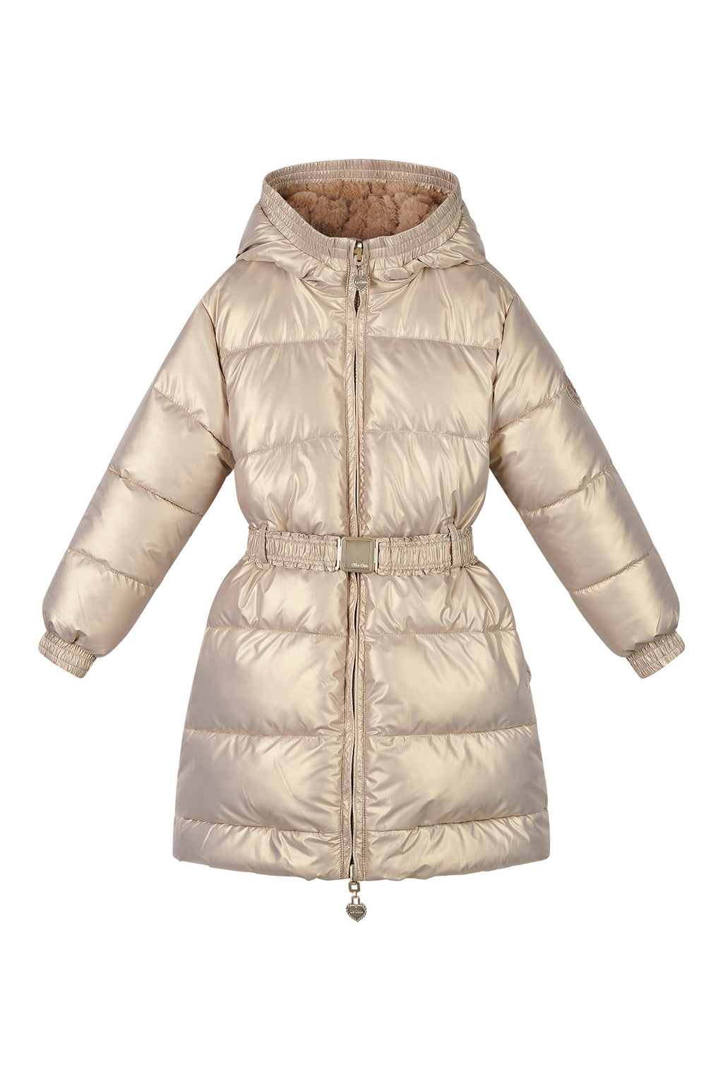 Le Chic - reversible long coat gold