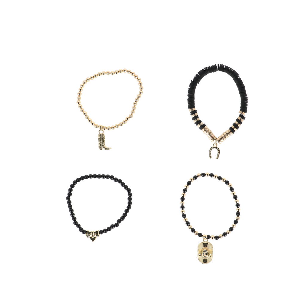 Angel’s face - bracelet set black/gold