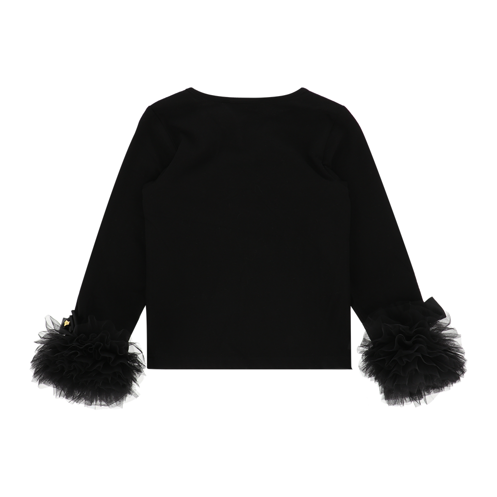 Angel’s face - Dua tulle cuff top black