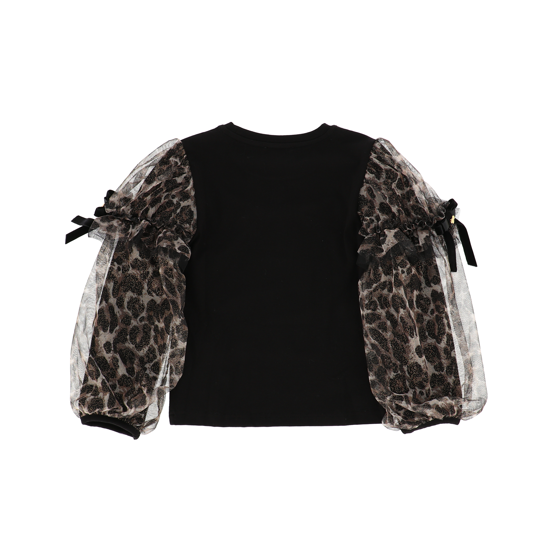 Angel’s face - leopard tulle sleeve top