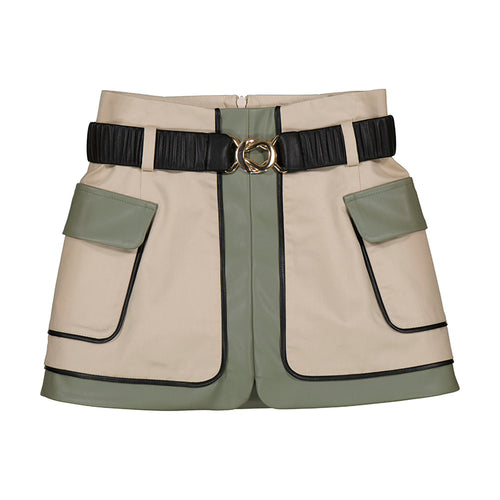 Abel & Lula - combined twill skirt