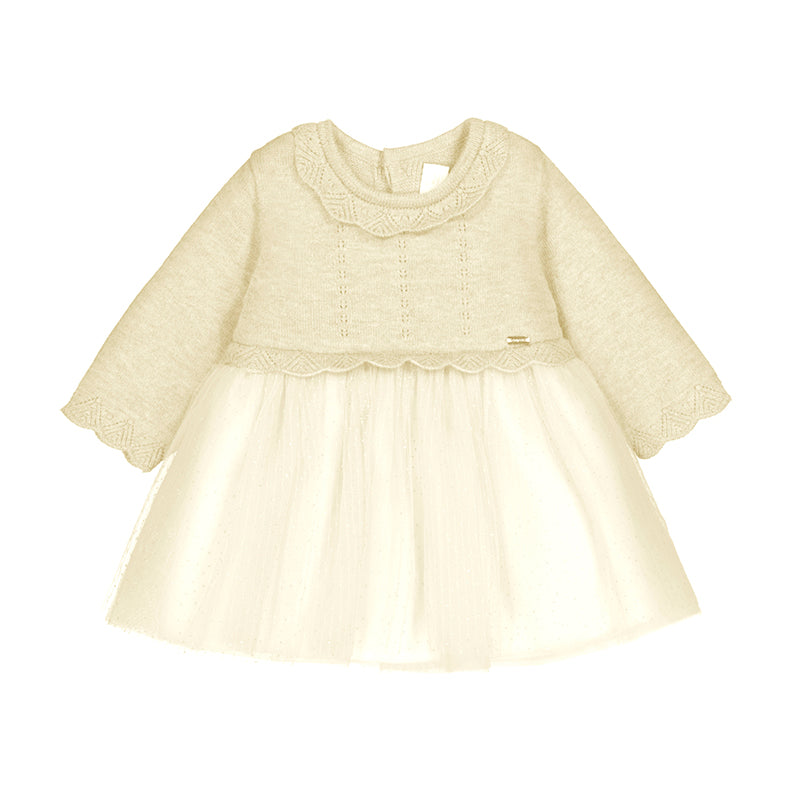 Mayoral - tricot/tulle Dress natural