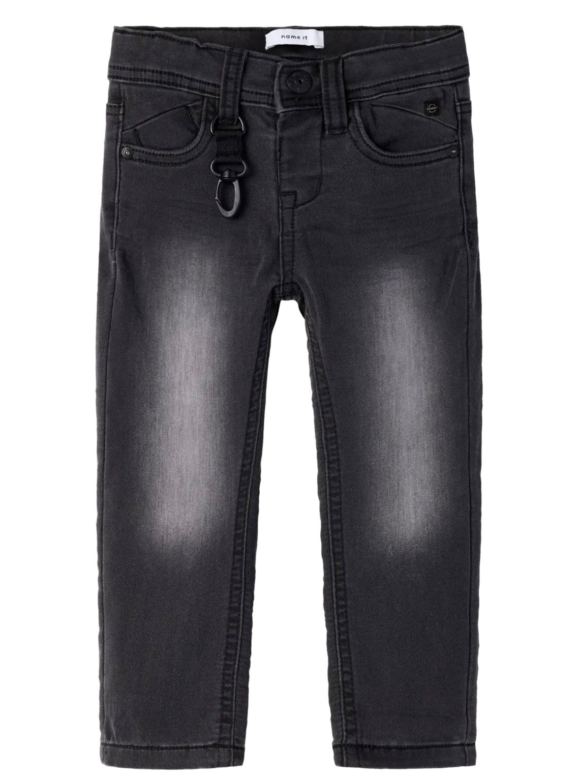 Jeans black denim key