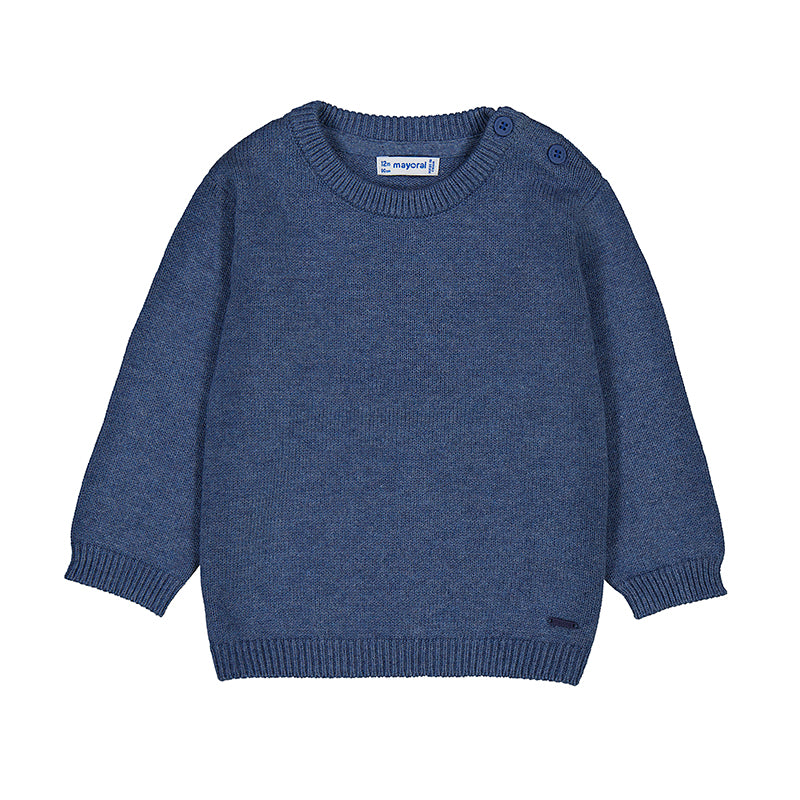 Mayoral - basic crew neck jumper dark blue