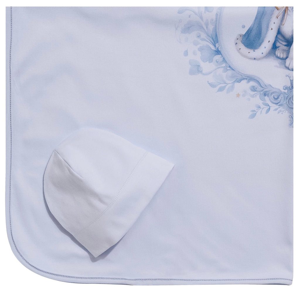 Sofija - blanket + hat king blue