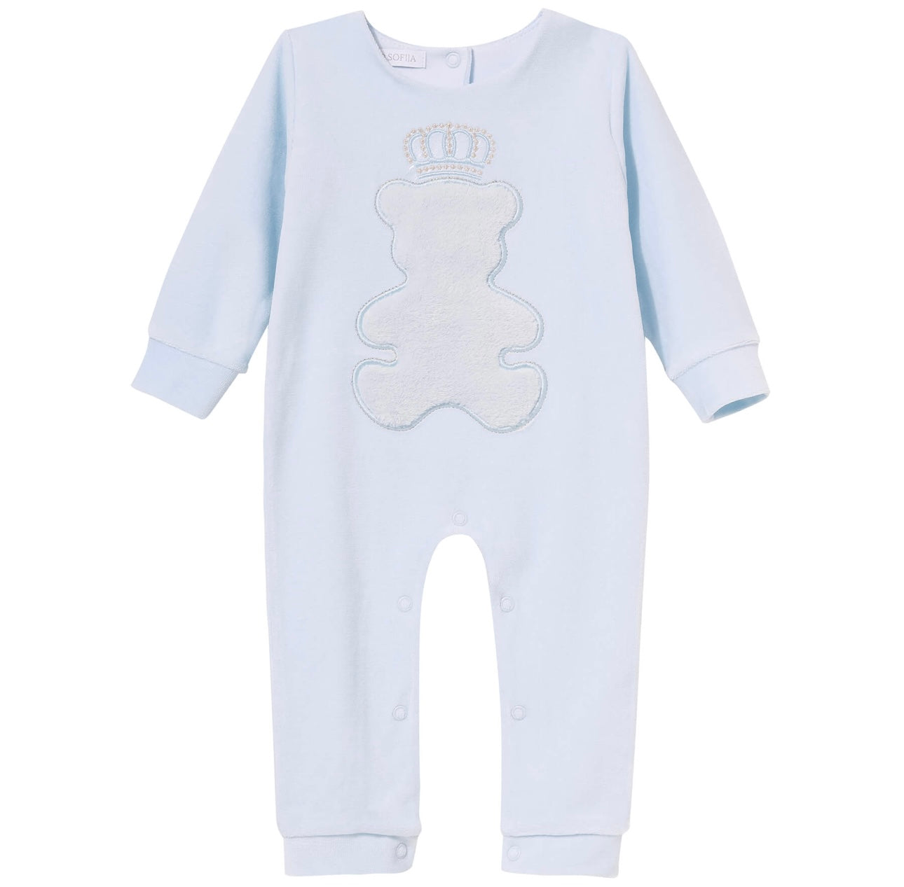 Sofija - babysuit velour teddy blue