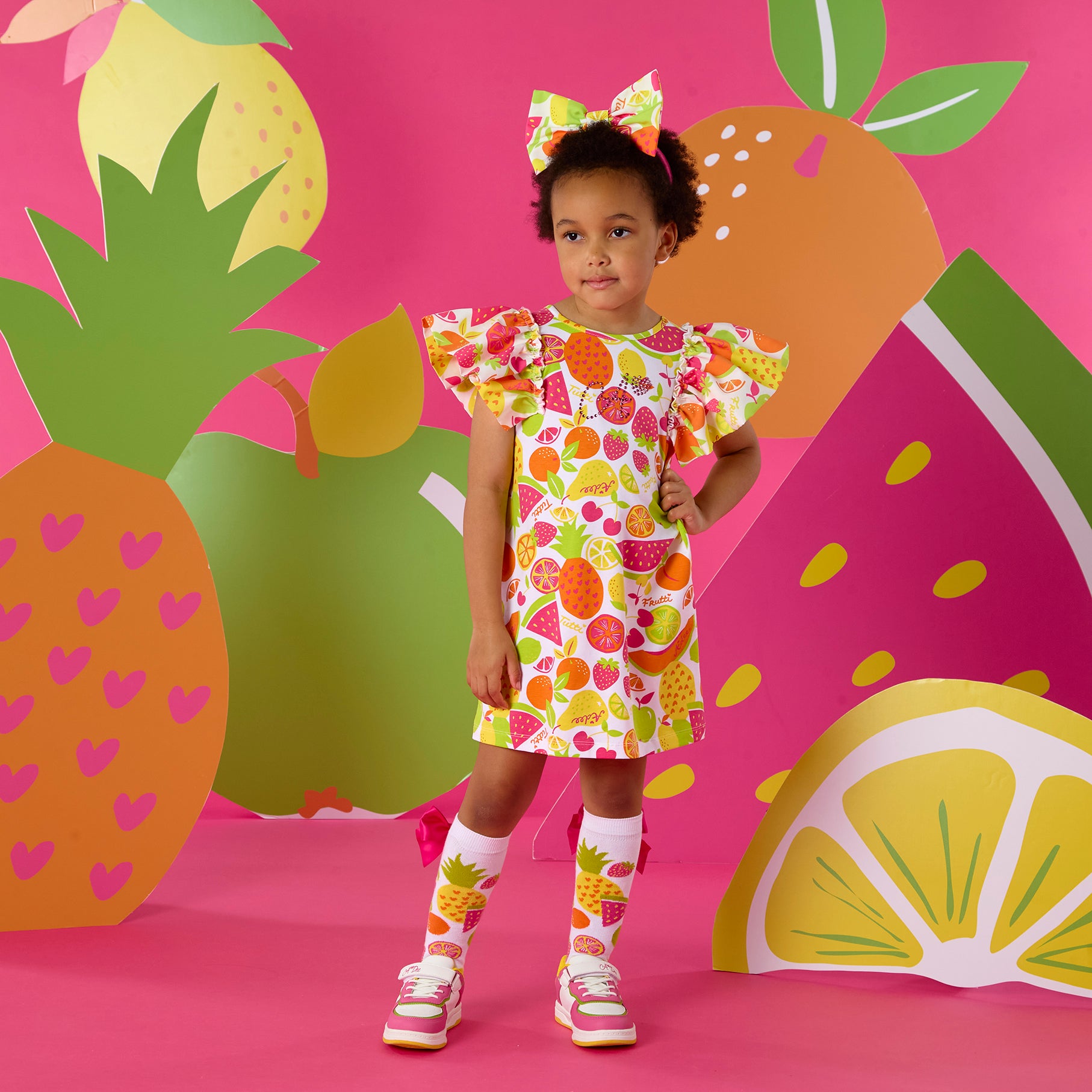 A’Dee tutti frutti - Tamara bow dress