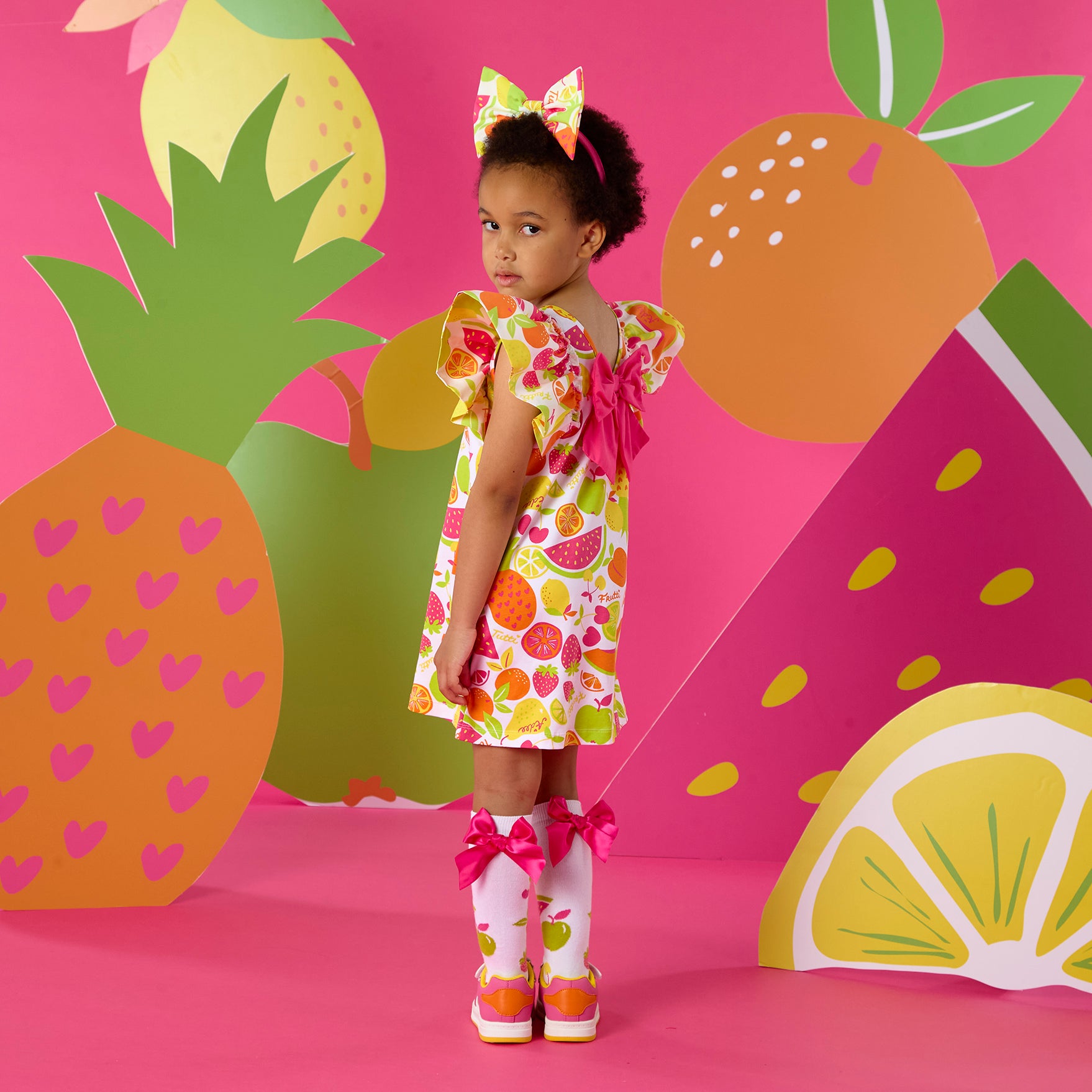 A’Dee tutti frutti - Tamara bow dress