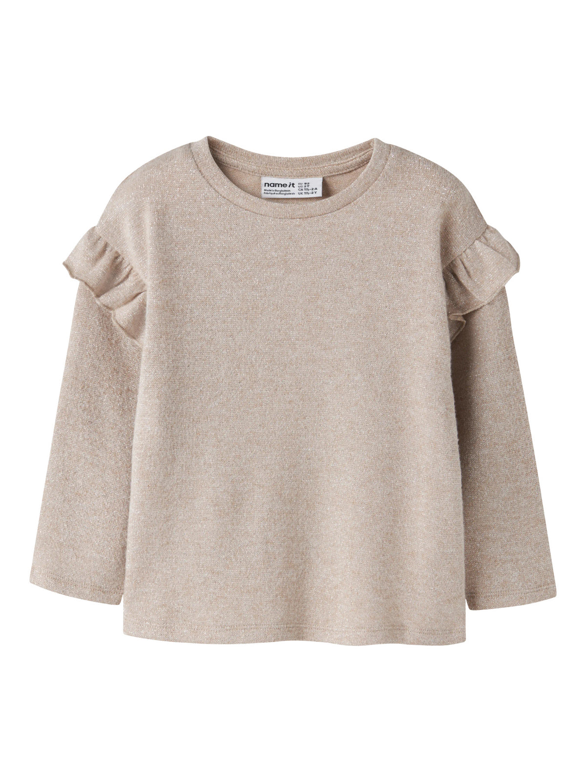 Beige comfy top sparkle