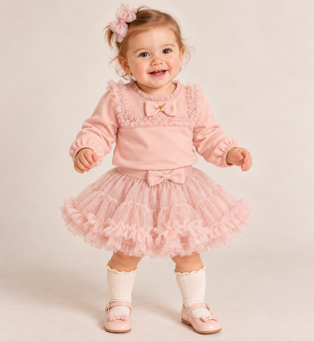 Angels Face - tulle rok set blush