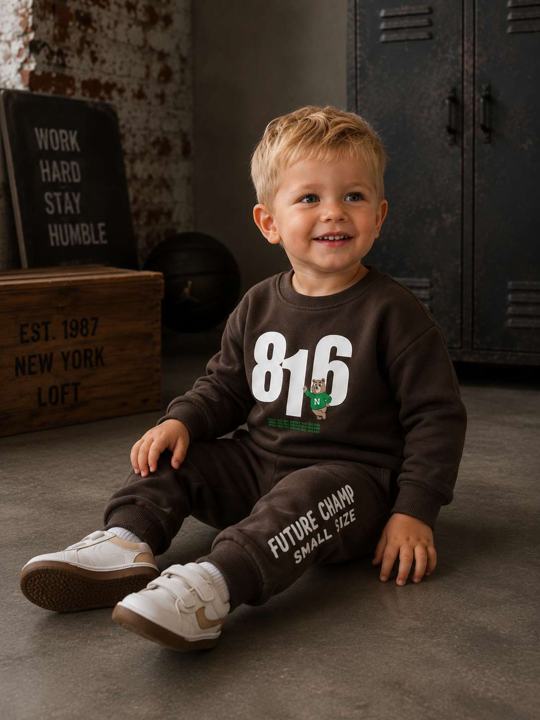 Joggingpak - bruin 816 beer
