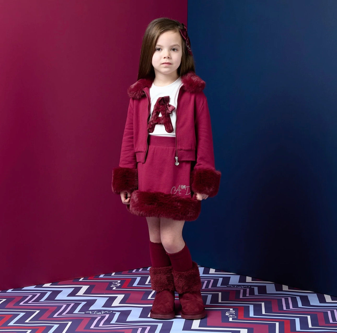 A’Dee - Andrea fur skirt set