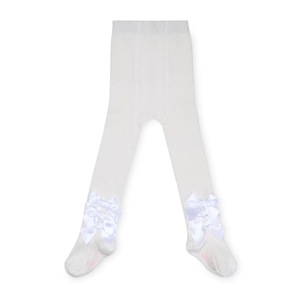 Little A - Divine bow tights white