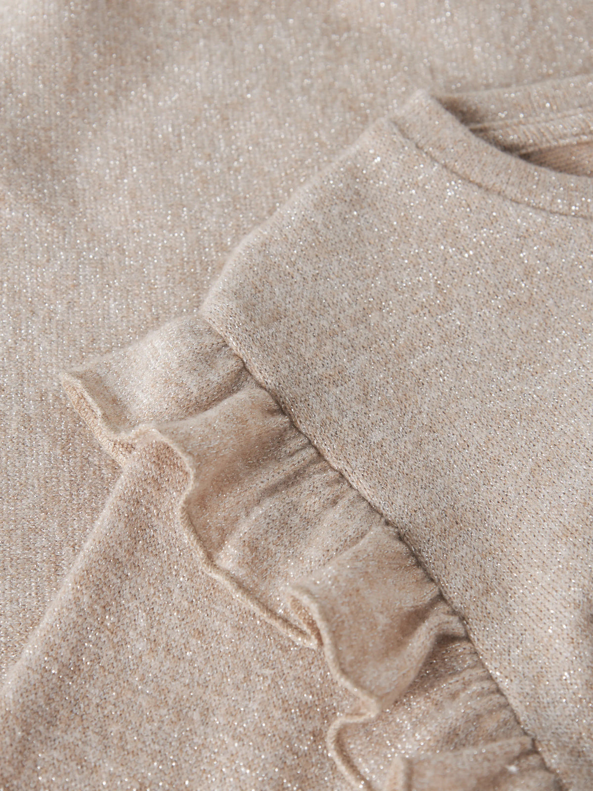 Beige comfy top sparkle