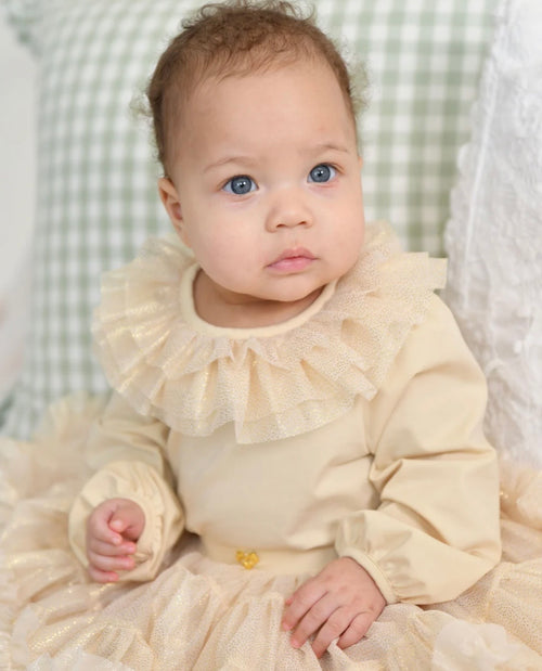 Angels Face - tulle rok set beige