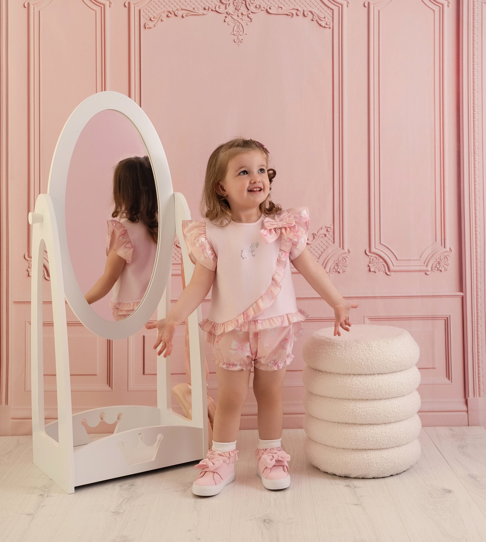 Little a perfectly pink - Ocean pant set