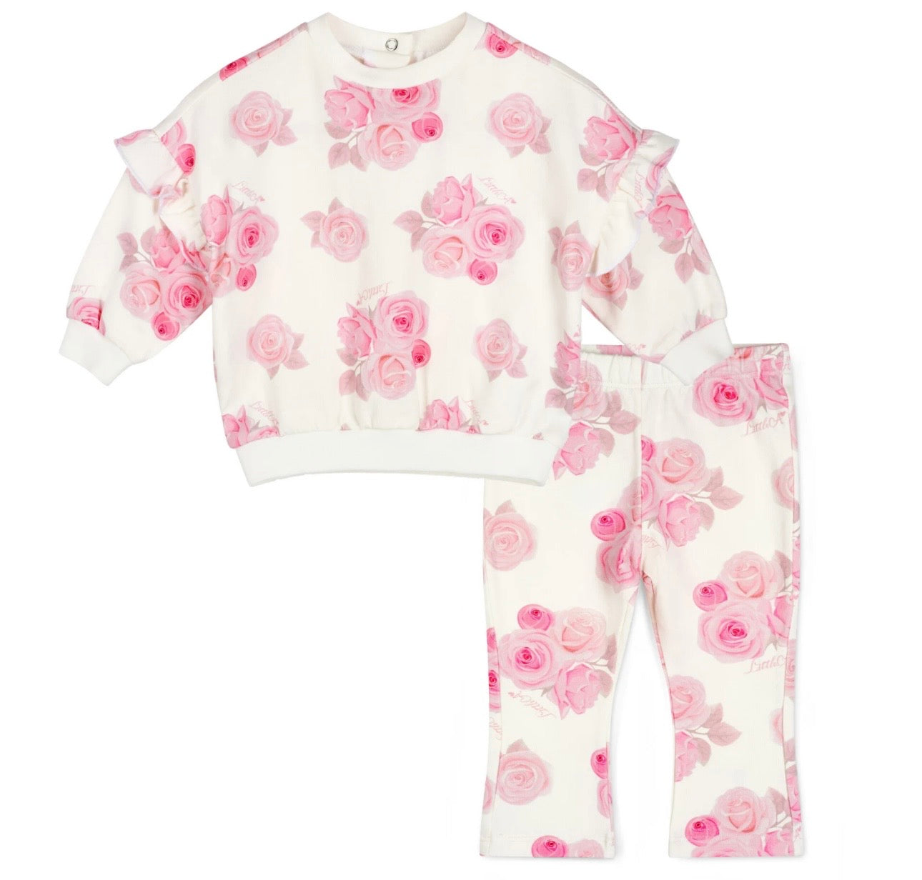 Little A - Dakota rose print flared set
