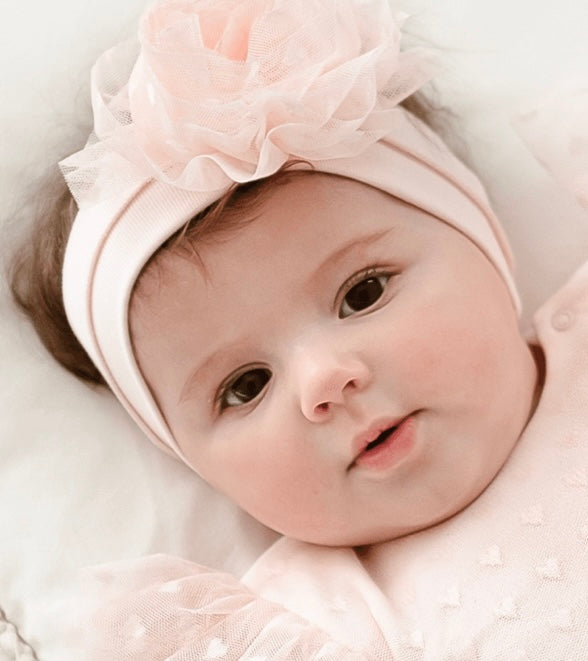 Sofija - headband hearts pink tulle