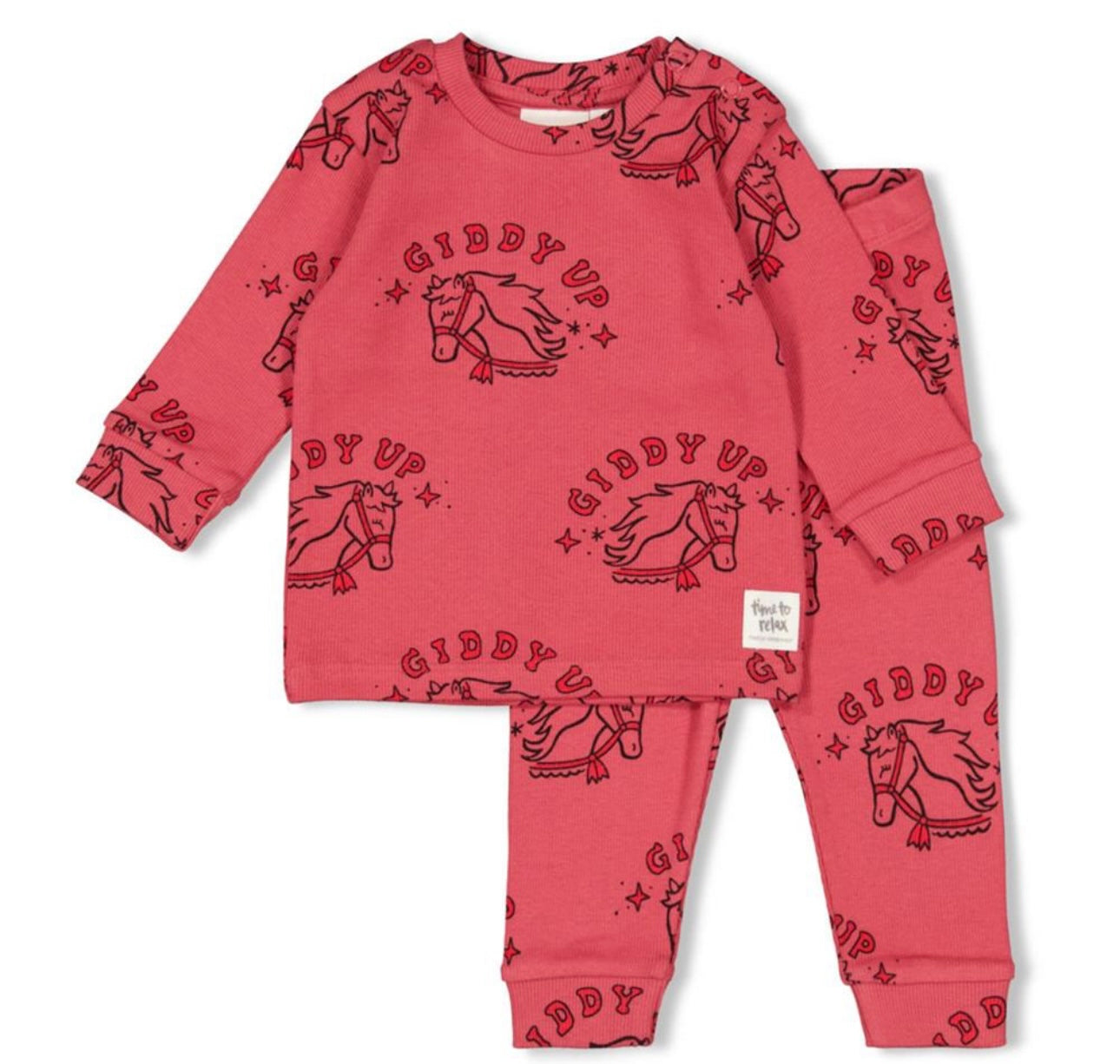 Feetje premium - Howdy Holly pyjama roodroze