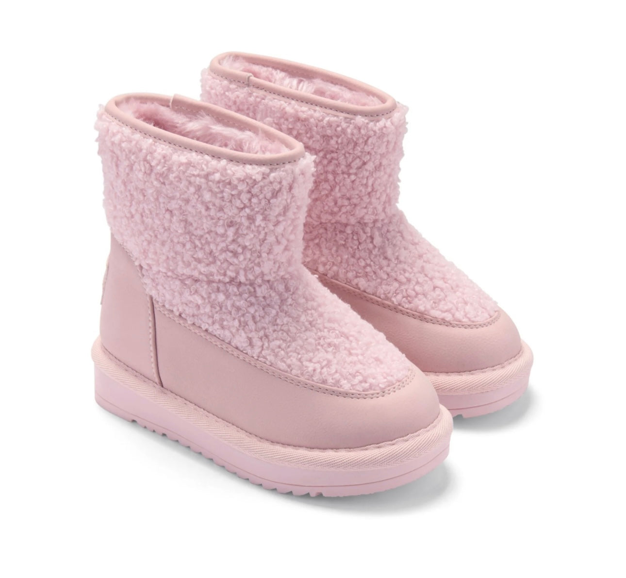 Little A - Teddie boucle boot pink