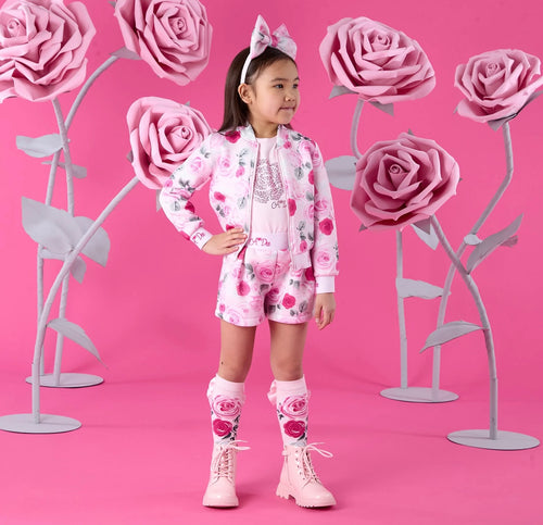 A’Dee - Alice rose print bomber