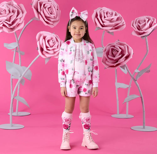 A’Dee - Alice rose print bomber