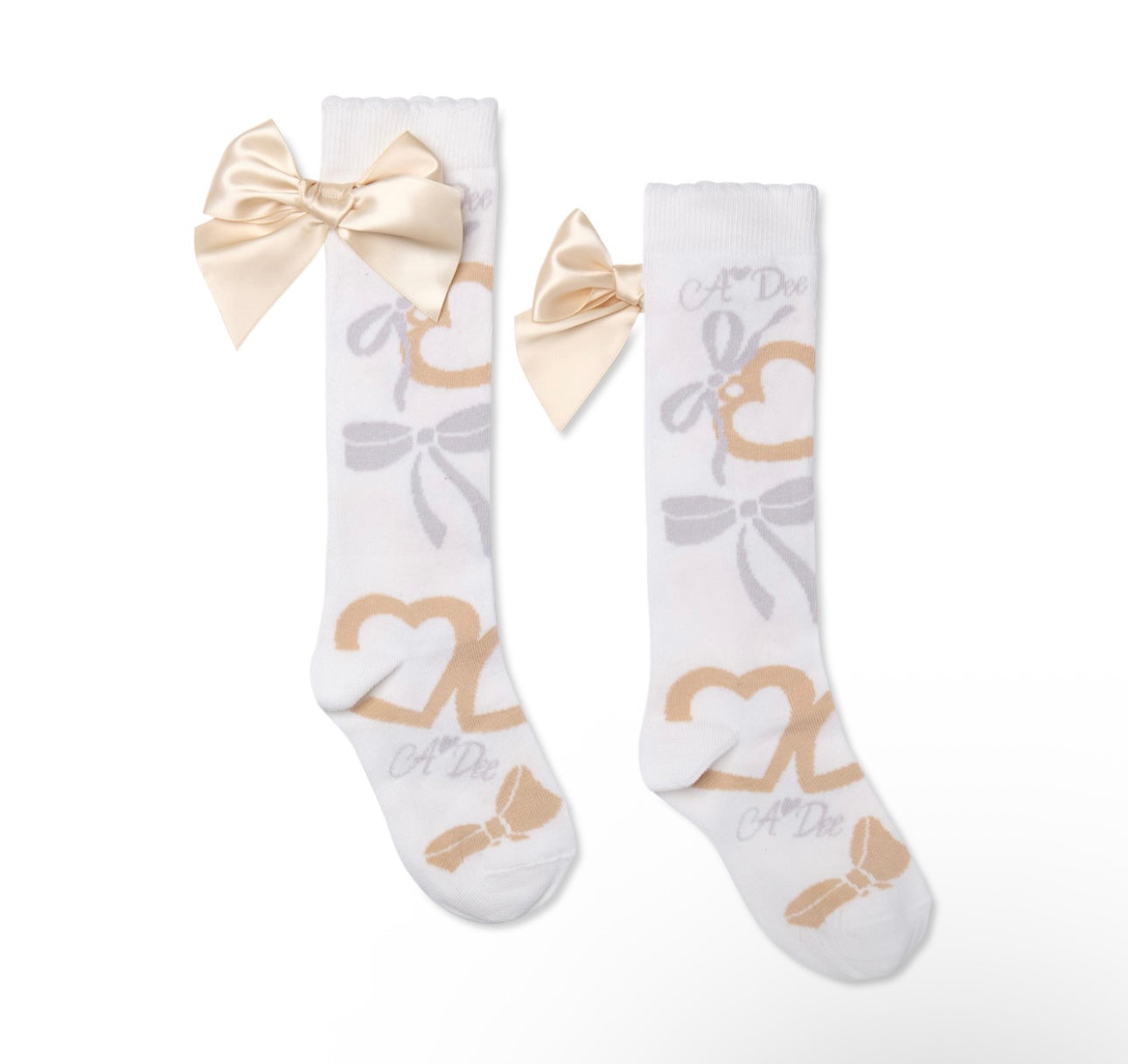 A’Dee - Allesandra bow print knee socks