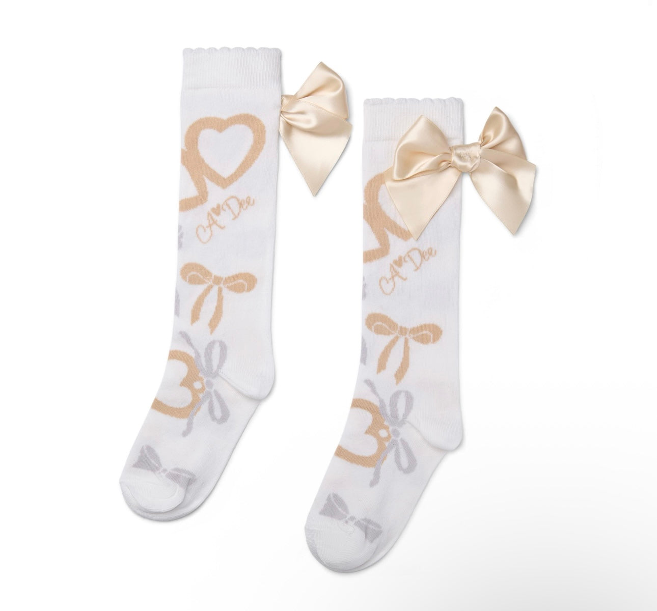 A’Dee - Allesandra bow print knee socks