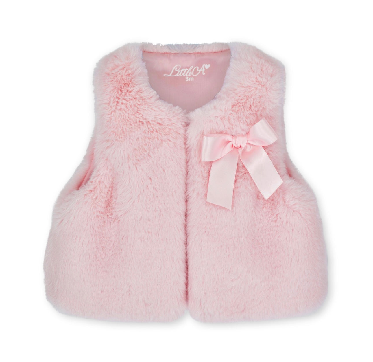 Little A - Dani fur gilet pale pink