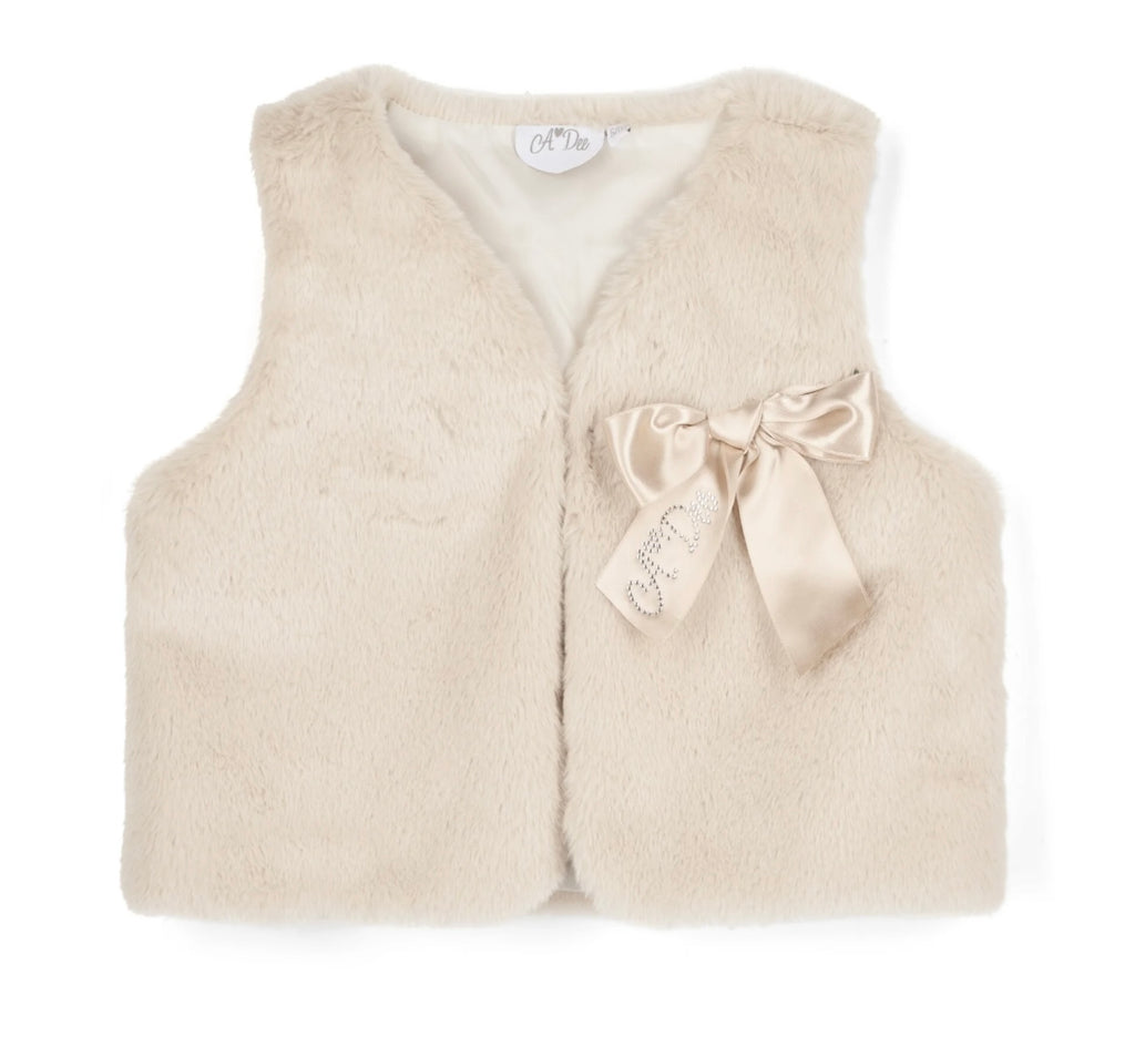 A’Dee - Anna fur gilet beige