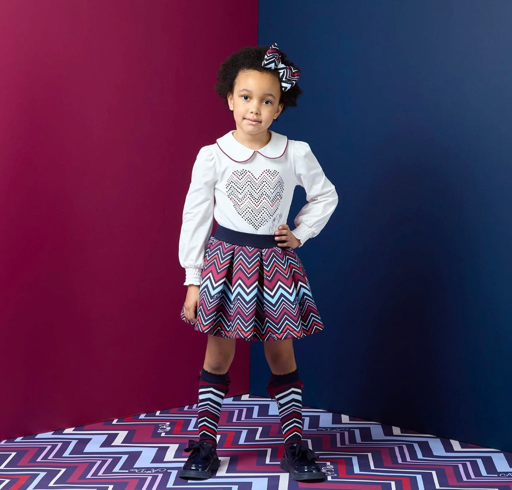 A’Dee - Chloe chevron print skirt set