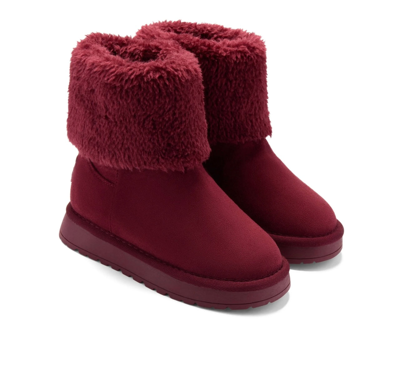 A’Dee - Fluffie fur trimmed boot deep cherry