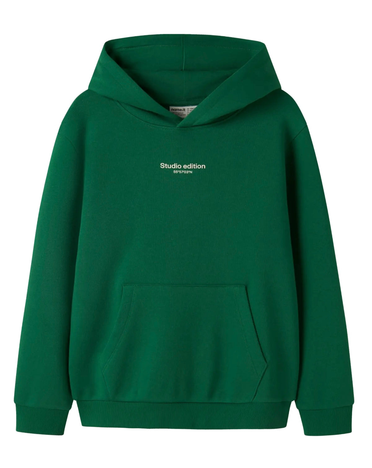 Groene hoodie studio