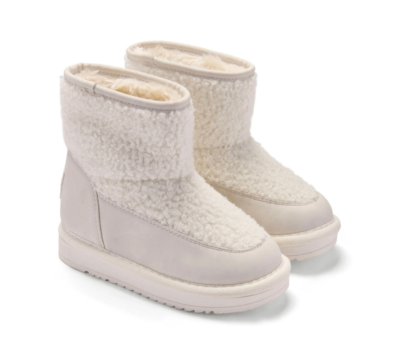 Little A - Teddie boucle boot white