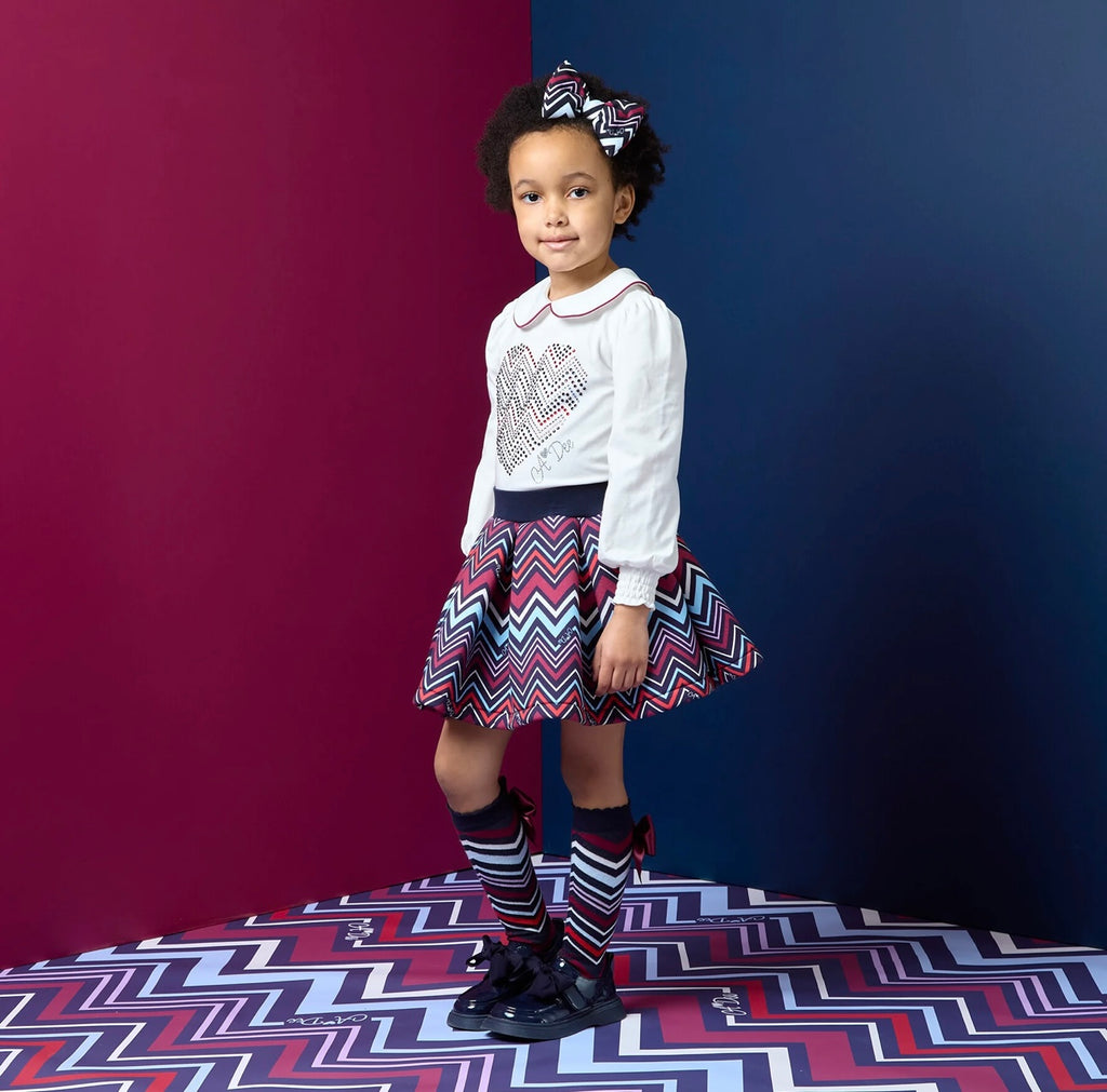 A’Dee - Chloe chevron print skirt set