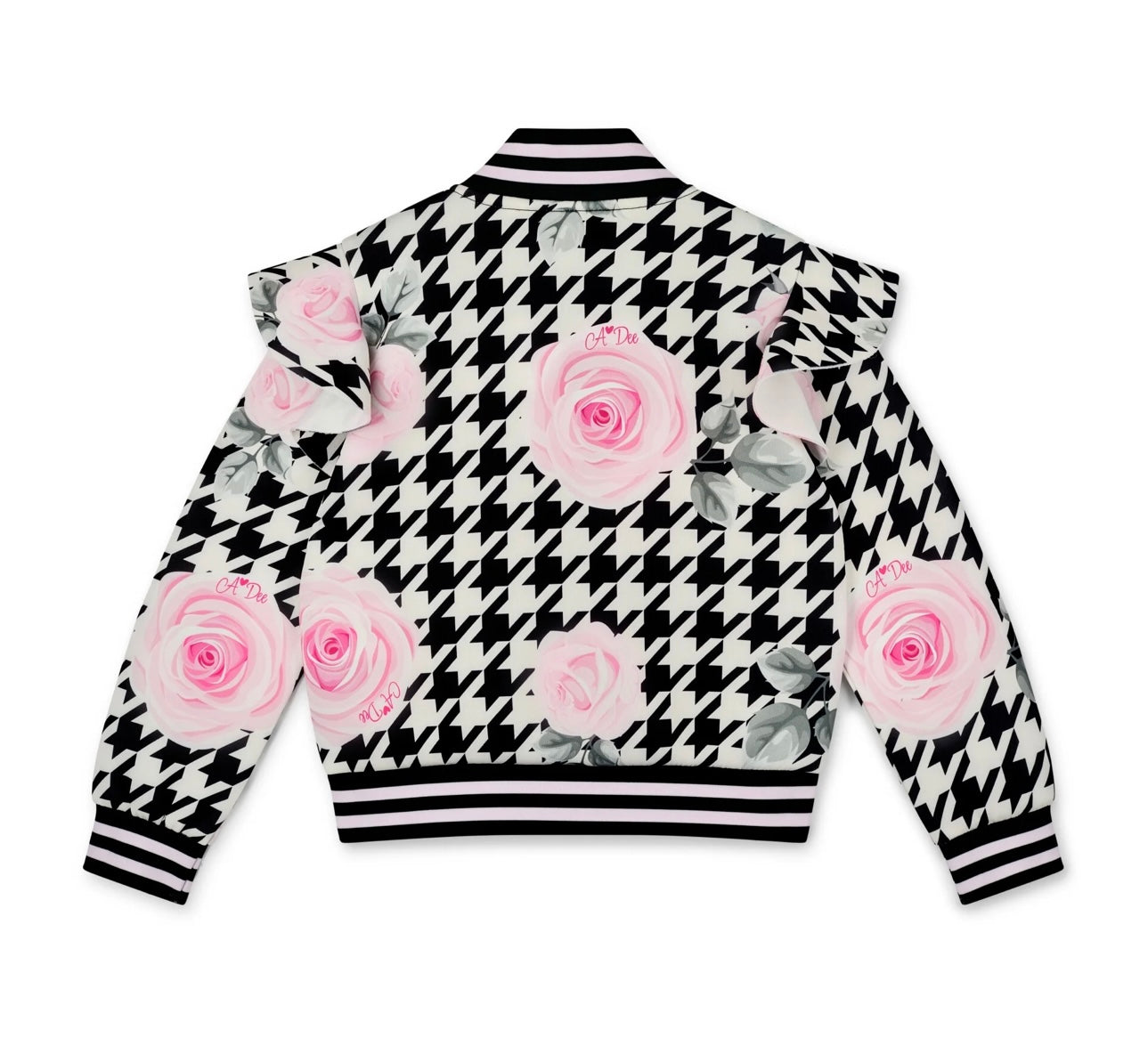 A’Dee - Autumn houndstooth print bomber
