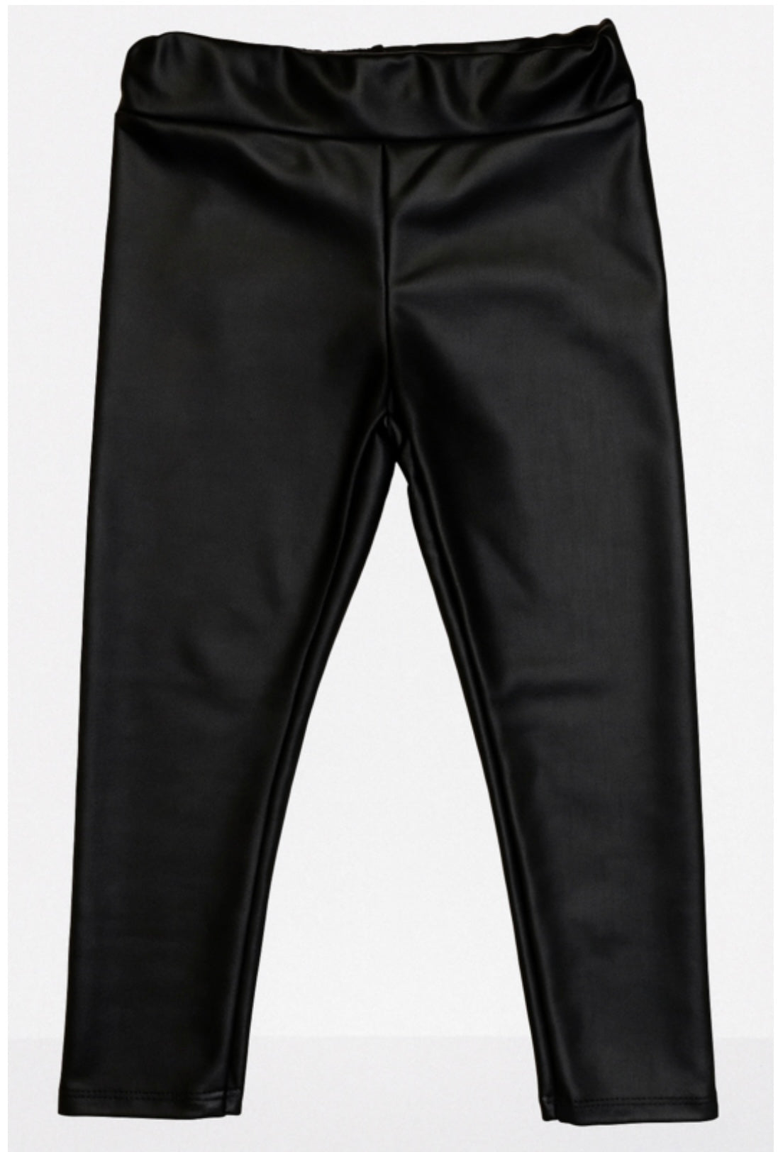 Zwarte lederlook tregging/legging