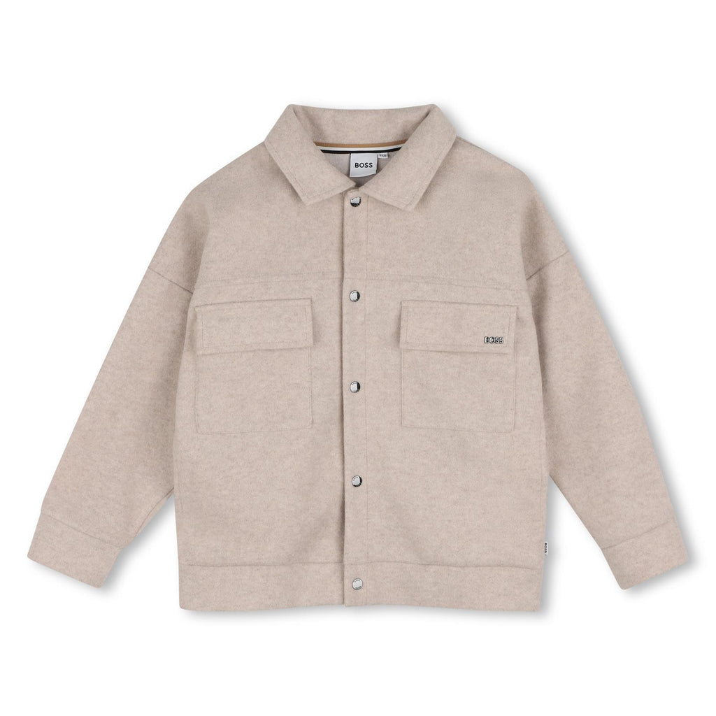 Hugo Boss - vest gemeleerd ecru