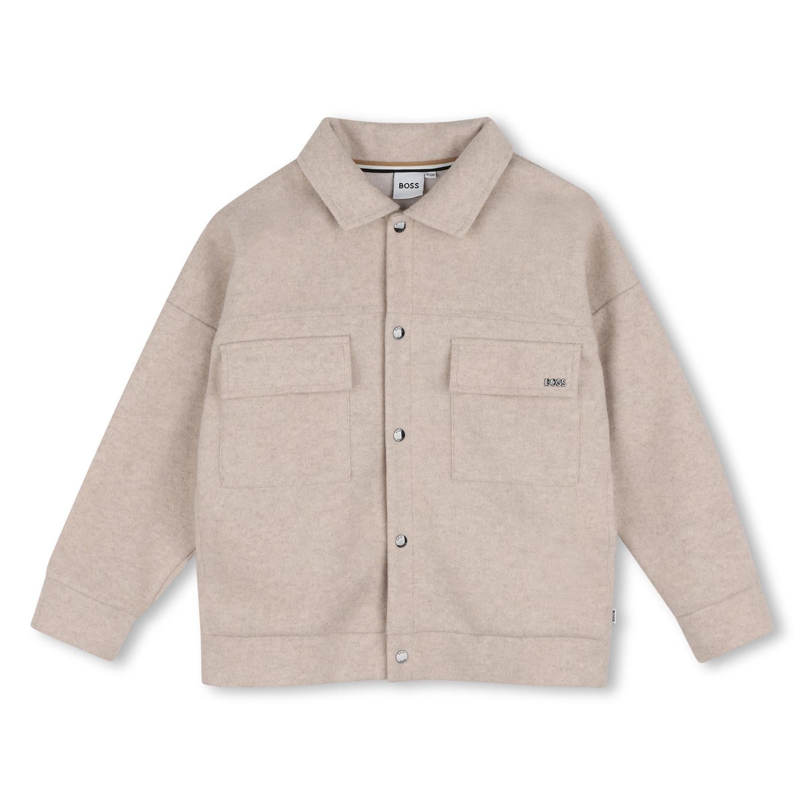 Hugo Boss - vest gemeleerd ecru