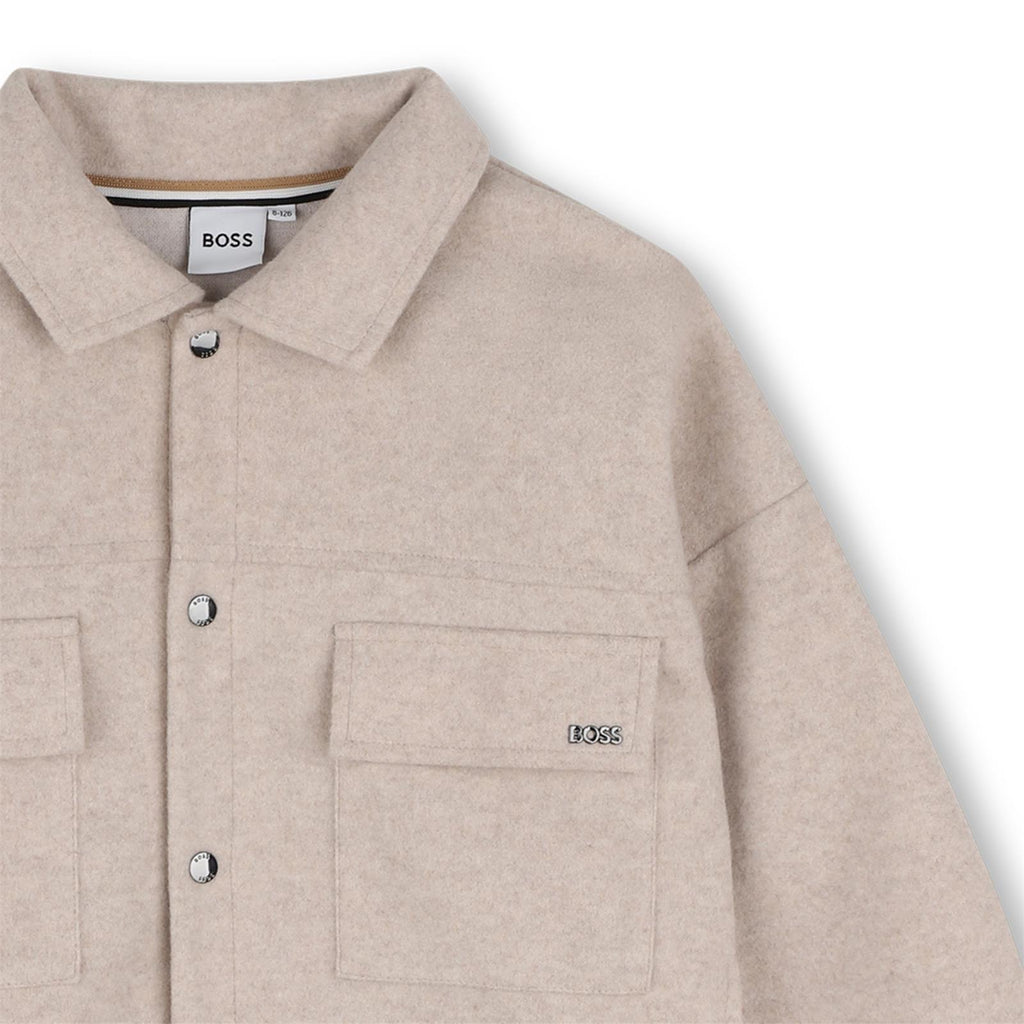 Hugo Boss - vest gemeleerd ecru