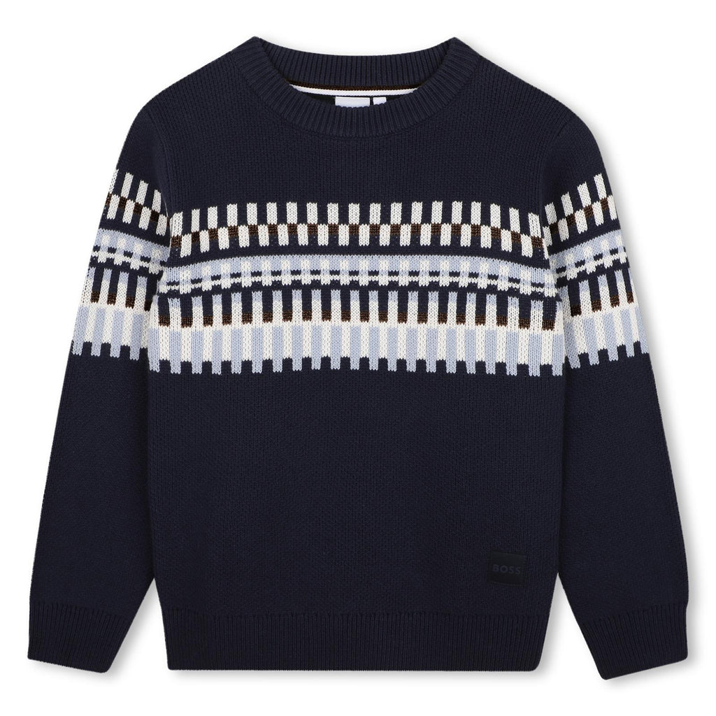 Hugo Boss - trui marine print