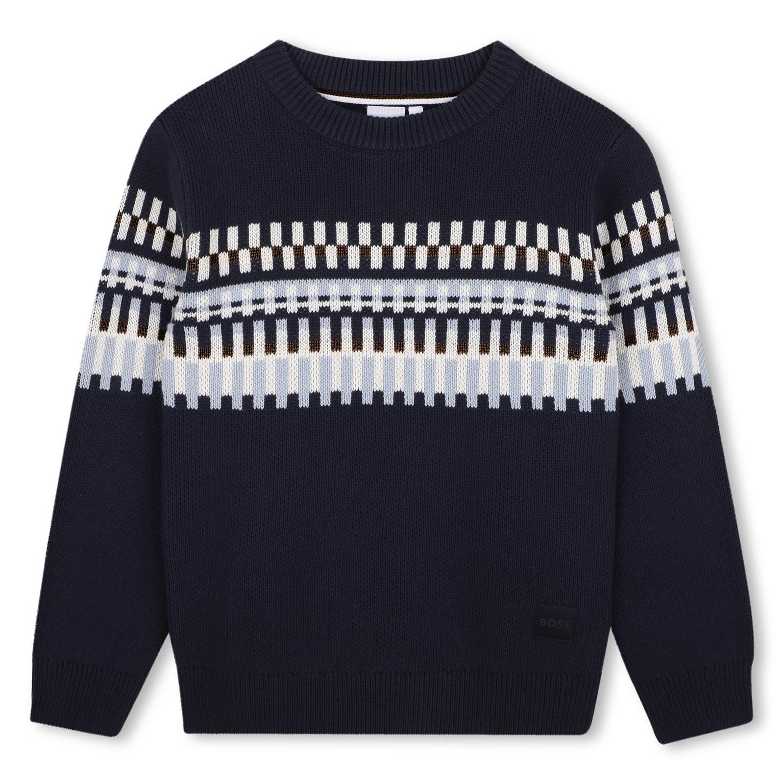 Hugo Boss - trui marine print