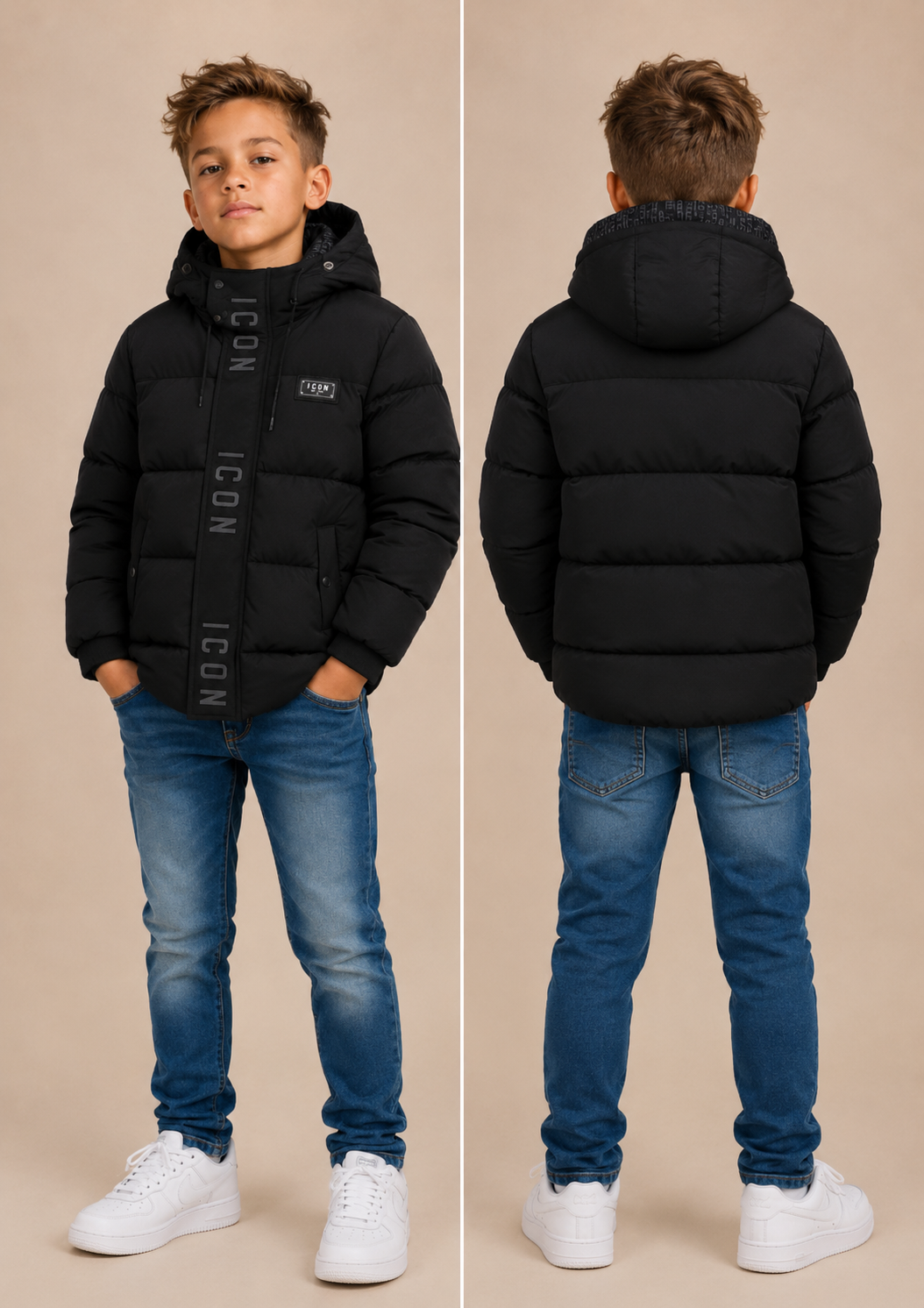 Icon Original winterjas zwart